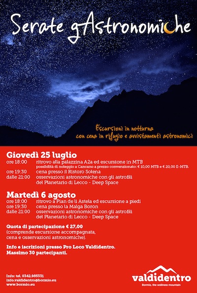 Le notti gAstronomiche della VALDIDENTRO